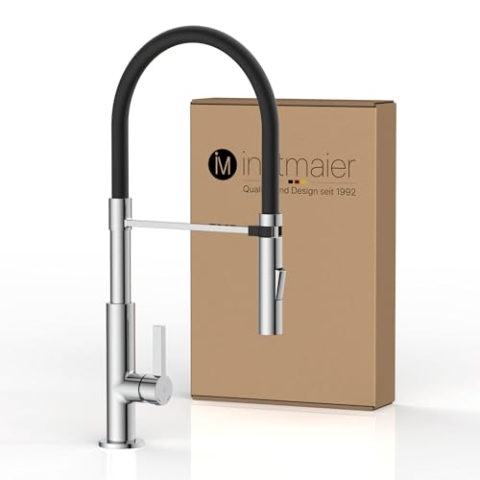 instmaier K4 | Wasserhahn für die Küche | Spültischarmatur mit flexibler Geschirrbrause | Mischbatterie für die Küche | frei bewegliche Küchenarmatur