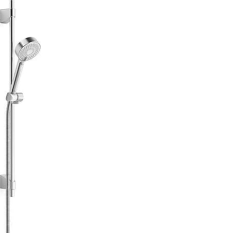 Hansa Wandstangenset / Brauseset Basicjet | + Wandstange, Montageset, Handbrause, Schlauch, Schieber | Stange 720 mm, Durchmesser Brausekopf: Ø 95 mm, 3-strahlig, Brauseschlauch: 1750 mm