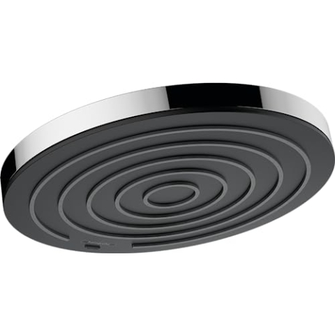 hansgrohe Pulsify S - wassersparende Kopfbrause (EcoSmart), runde Duschbrause (260 mm), Regendusche mit 1 Strahlart für Wand- oder Deckenmontage, Brausekopf mit Antikalk-Funktion, Chrom, 24141000