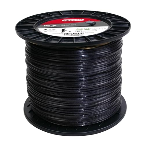Oregon Nylum Star Trimmerfaden für Freischneider und Rasentrimmer, fmit fünf Schneidkanten, strapazierfähiges Nylon in Profiqualität, kompatibel mit Benzintrimmern, 2,7 mm - 280 m (‎559055)