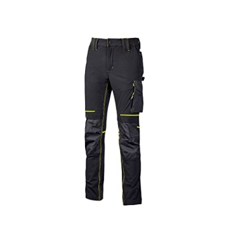 U-Power - Pantalon de Travail Slim Fit Noir Atom 2XL Noir