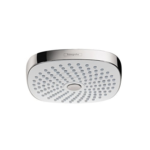 hansgrohe Croma Select E 180 Duschkopf, Kopfbrause mit 2 Strahlarten, Weiß/Chrom