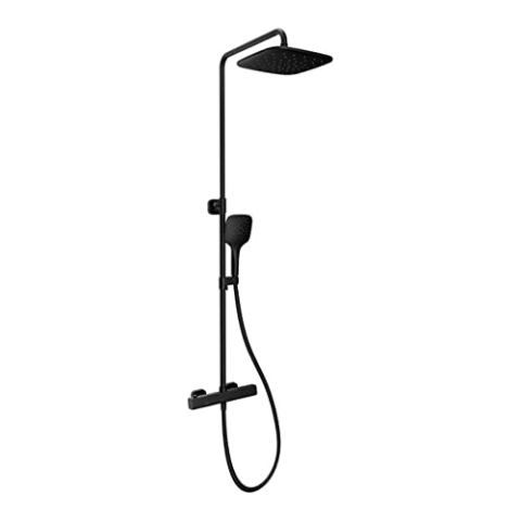 RAVAK | DUAL-DUSCHSYSTEME | DUSCHSÄULE MIT THERMOSTAT-DUSCHARMATUR UND DUSCH-SET 10° Free | TD F 091 (Schwarz)
