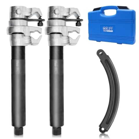 CCLIFE Federspanner KFZ 2tlg, Universal Werkzeug für Auto Stoßdämpfer, Belastung 1,2T