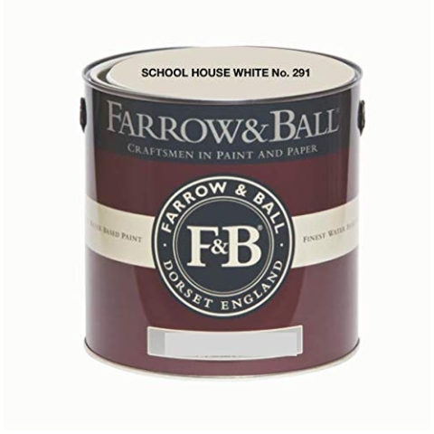 NEW Farrow & Ball Estate Emulsion 2,5 Liter - SCHOOL HOUSE WHITE No. 291