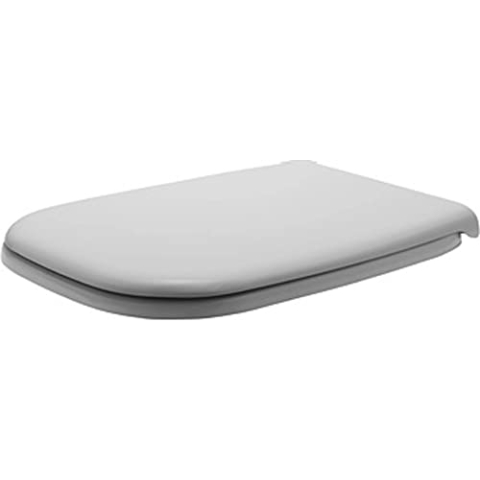 Duravit WC-Sitz D-Code Compact, Toilettendeckel aus Urea-Duroplast, Klodeckel mit Edelstahl Scharnieren, Weiß