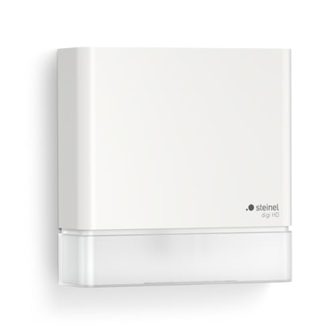 Steinel Bewegungsmelder MD IR D180 COM1 Weiß, 9 Zonen-Erfassungsbereich, Wandsensor mit 180° Erfassung, smarte Vernetzung per App
