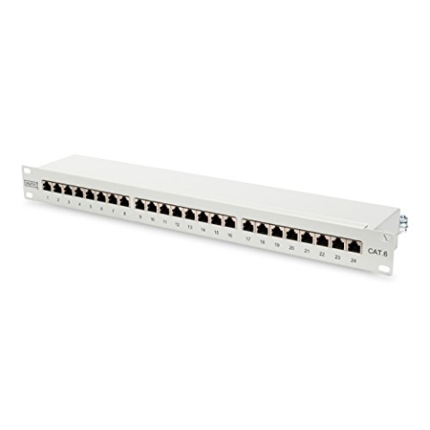DIGITUS 19´ Patch Panel Kat.6, Klasse E, 24 x RJ45, 1 HE