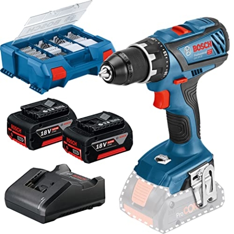 Bosch Professional GSR 18V-28 06019E610C Akku-Bohrschrauber 18V 4.0Ah Li-Ion inkl. 2. Akku, mit Zubehör