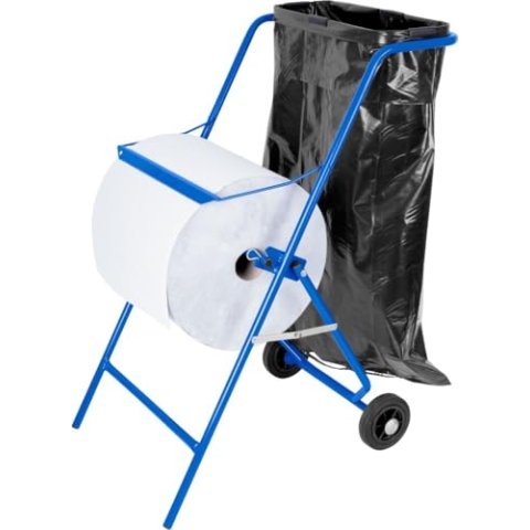 Papierrollenhalter Bodenständer inkl. Müllsackhalter, 100 x 50 x 70 cm, blau