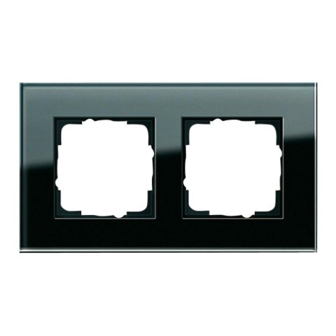Gira 021205 021205 Rahmen 2-fach Esprit Glas, schwarz