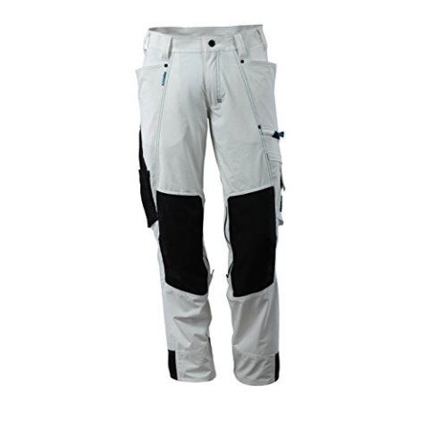 Mascot Herren 17179-311-06-82c50 Mascot Hose mit Knietaschen Stretchstoff Hose größe 82C50 weiss, Weiß, 50 EU
