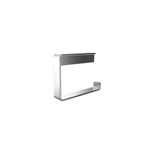 EMCO Loft Toilettenpapierhalter zur Wandmontage, moderner Papierhalter ohne Deckel, hochwertiger Papierhalter aus Aluminium, chrom