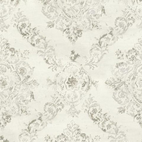 Barock Tapete Profhome 387072-GU heißgeprägte Vliestapete leicht strukturiert im romantischen Design glänzend creme platin perl-beige grau 5,33 m2