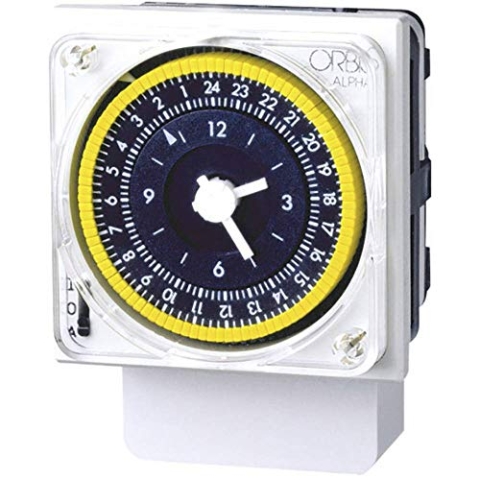 Orbis OB270123 Alpha QRD 230 Volt Analoge Universalschaltuhr, grau