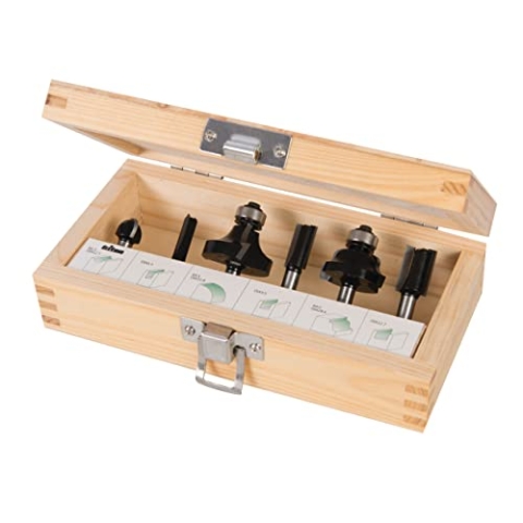 Triton Einsteigerpaket 1/2-Zoll-Fräser, 6-teilig Satz, 1 Stück, silber, TPTA62414040