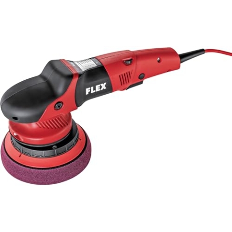Flex Exzenterpolierer XFE 7-15 150 (Poliermaschine 710 Watt, 15 mm Polierhub, Maße 370x140 mm, ergonomischer Griff, flacher Getriebekopf) 418080