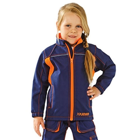 Größe 170/176 Kinder Planam Junior Softshelljacke marine orange Modell 6131