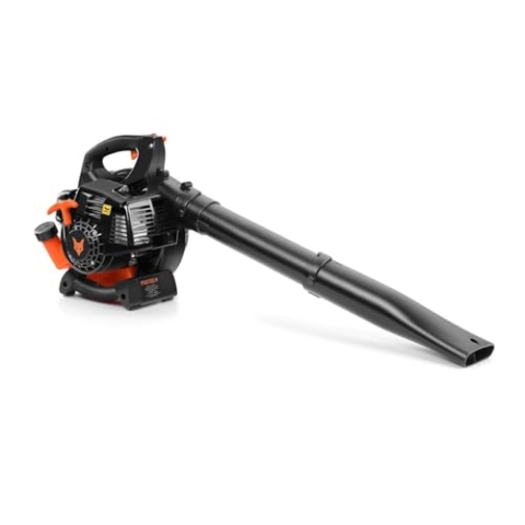 FUXTEC Benzin Laubbläser FX-LB126ECO – mit kraftvollem und sparsamen 2-Takt Motor/1PS / 0,7kW Leistung – 450ml – Luftgeschwindigkeit von 60m/s – nur 4,5Kg Gewicht