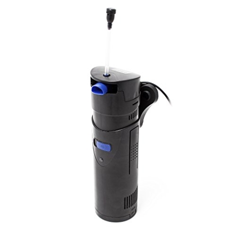 SunSun CUP-809 Aquarium Innenfilter 700 l/h 4in1 Filter mit Pumpe für Aquarium, UVC Klärer und Sauerstoffschlauch, mit Filterschwamm und Bioballs