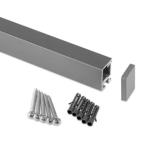 Kesseböhmer Linero style Küchenreling Edelstahloptik 1200 x 22 x 29 mm Aluminium Relingsystem von SOTECH
