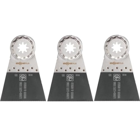 FEIN E-Cut Long-Life-Sägeblatt, Ve. 3 St., Breite 65 mm, Länge 50 mm, Aufnahme Starlock Plus, Bi-Metall mit geschränkter Holzverzahnung