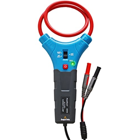 PeakTech 4205 – Flexibler Stromzangen Adapter 30/300 / 3000 A AC für Multimeter, 4 mm Anschluss Stecker, Strommessgerät, Amperezange für digital Messgerät, Zangenamperemeter, P 4205