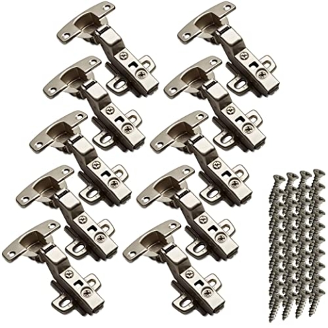 SOTECH 10 Stück Hettich Sensys Topfbänder Öffnungswinkel 110 Grad Innenanschlag Einliegend Höhe (Distanz) 1,5 mm inkl M4x16mm Schrauben für Küchenschränke Schränke Scharniere mit integrierter Dämpfung