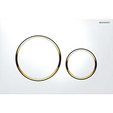Geberit Sigma 20 Drückerplatte Weiß Glänzend/Gold/Weiß für UP720, UP320, UP300 und UP700