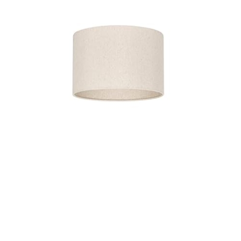 Uniqq Lampenschirm Stoff beige transparent Ø 40 cm - 30 cm hoch
