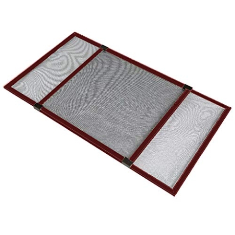PALMAT - Fliegengitter Easy Slide – Insektenschutznetz, Insektenschutzgitter, Fliegennetz, Moskitonetz, Für Fenster mit Rollladenführungen 75 x 50 cm bis 142 cm (Braun)