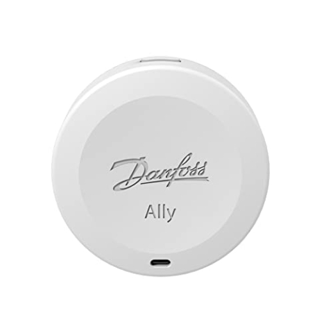 Danfoss Ally 014G2480 Raumsensor, Zigbee-zertifiziert, kabellos, mit Fernbedienung, Ally Heizkörperthermostate