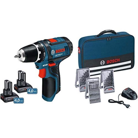 Bosch GSR 12V-15 + 2x 4,0Ah in Tasche, 1 Stück, 0615990HV1