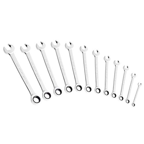 Kraftwerk 3401-54 12-teilig D-Clickraft Gari-schlüsselkoffer, Chrome, Red