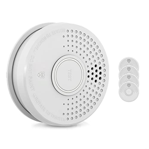 SHD by OneConcept Rauchmelder, 5X Mini-Rauchmelder, Feuermelder mit Batterie, Rauchmelder 5er-Set für Zuhause, Küche, Büro, Wohnwagen, Optischer Sensor Brandmelder mit Testfunktion & Stummschaltung