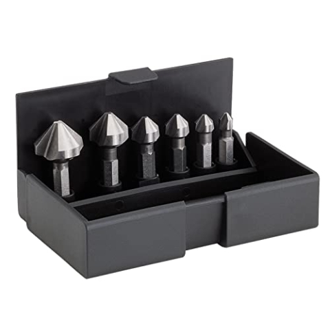 Volkel HSS-Schraubenversenkung Set mit 64 mm Sechskantschaft, 6,3-20,5 mm
