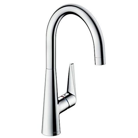 hansgrohe Talis S Einhebel-Küchenarmatur, Komfort-Höhe 260mm mit schwenkbarem Auslauf, Chrom