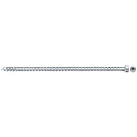 fischer PowerFull II 8,0 x 240, Premium Vollgewindeschraube (50 Stk.) mit innovativer Spitzengeometrie, Stahlschraube für tragende Holzkonstruktionen mit Zylinderkopf, vermindert Spaltrisiko