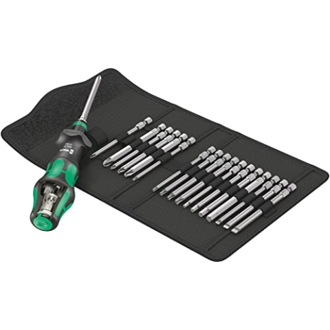 Wera '05057482001 Kraftform Kompakt Turbo 1 Getriebe-Schraubendreher-Satz, 19-teilig