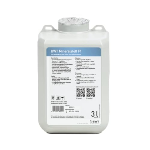 BWT Mineralstoff F1 | 4 x 3 l Kanister | 1-7 °dH Gesamthärte