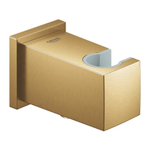 GROHE 1/2 Ausgang Winkel mit fester Wandhalterung für Telefon, Euphoria Cube, 8,8 x 5,2 x 8,8 cm, Gold gebürstet (Referenz: 26370GN0)