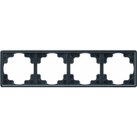 Gira 021447 Abdeckrahmen 4-Fach S-Color, schwarz