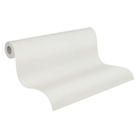 A.S. Création überstreichbare Vliestapete Meistervlies Tapete 25,00 m x 1,06 m weiß Made in Germany 574916 5749-16