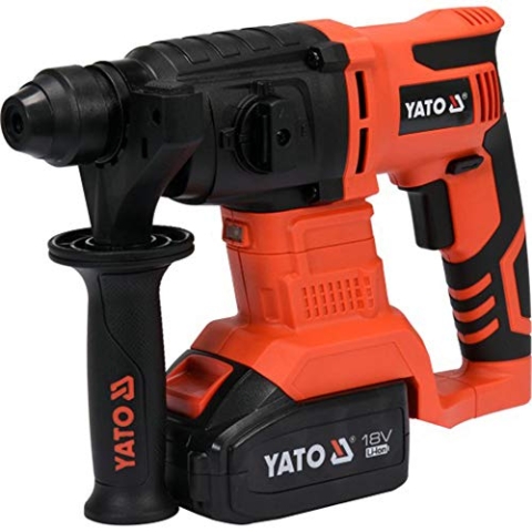 YATO Profi Akku-Bohrhammer | 18V | 2,0 Joule | SDS-Plus | 3,0 Ah Li-Ion Akku | Transportkoffer | incl. Akku und Schnell-Ladegerät | Schlagbohrer Schlagbohrmaschine