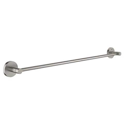 GROHE Start - Badetuchhalter (Stichmaß 600mm, Material: Metall, verdeckte Befestigung, zum Kleben oder Bohren), supersteel, 41178DC0