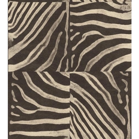 Rasch Tapete 811414 - Vliestapete mit Zebra Muster in Braun, Animal Print - 10,05m x 0,53m (LxB)