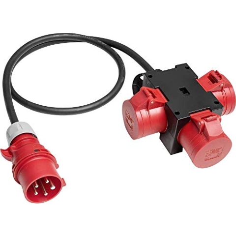 KAYSER GmbH CEE-Adapter IP44 H07RN-F5G1,5mm2 L.1,5m Eingang/Ausgang 1xCEE/3xKuppl.