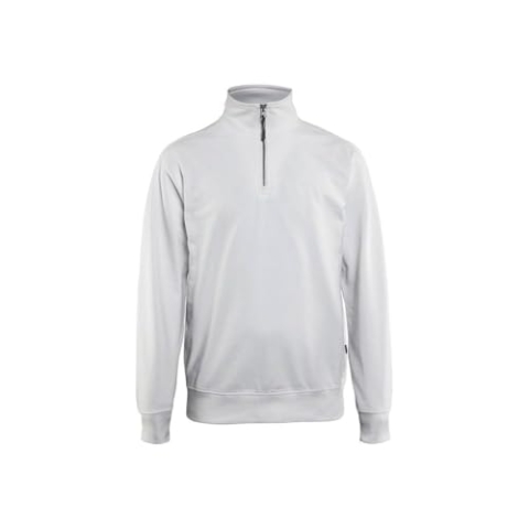 Blaklader 33691158 SWEATSHIRT MIT HALBEM REIßVERSCHLUSS, Weiß, grootte XL