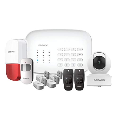 Daewoo Security SA602 SA602-Vision + WLAN/GSM-Alarmanlage, weiß, Pack Alarme Vision +