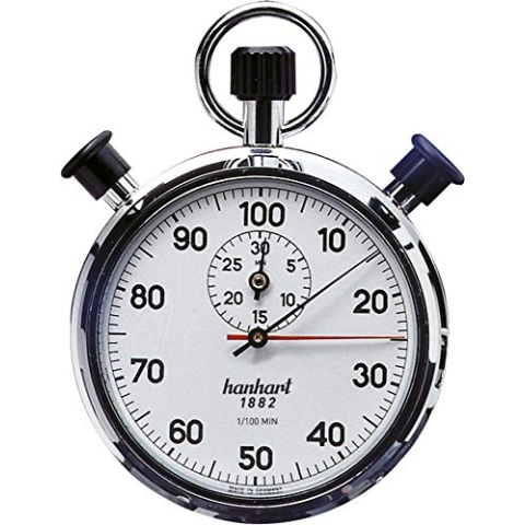 Präz.-Dopp.-Stoppuhr 1/100-Min. 30Min. Hanhart